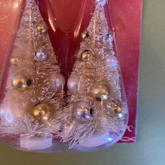 Mini Trees Gold Tiny Treasures With Bulbs Christmas Ashland Sealed New - Picture 2 of 5